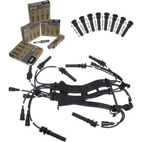 APDTY Tune Up Kit Includes 16 OEM Spark Plugs, 16 Ignition Wires & COP Coil On Plug Boots Fits 2003-2005 Dodge Ram Pickups With 5.7L Hemi / 2004-2005 Dodge Durango With 5.7L Hemi