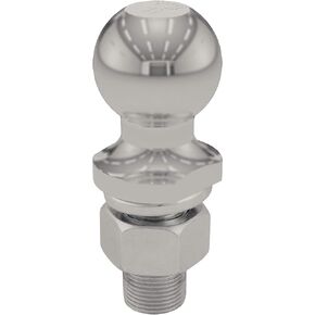 CURT 40051 Stainless Steel Trailer Hitch Ball, 3,500 lbs, 1-7/8-Inch Diameter, 1 x 2-1/8-Inch Shank