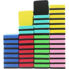 OWLKELA 30 Pcs Dry Erase Erasers, Blue and Red in Saudi Arabia