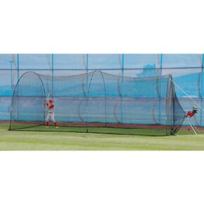 HEATER SPORTS Xtender 24' Baseball and Softball Batting Cage Net and Frame, With Built In Pitching Machine Harness For Safety (Machine NOT Included)