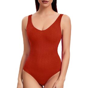 بدلة سباحة نسائية قطعة واحدة برقبة على شكل حرف V، ملابس سباحة مثيرة مفتوحة من الخلف in Kuwait