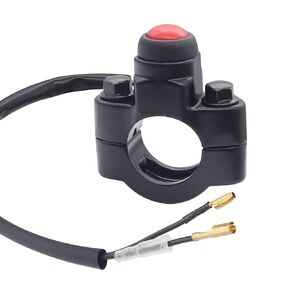 weideer 12V Motorcycle Engine Stop Start Kill Switch ON/Off CNC Universal 7/8inch 22mm Momentary Push Button Switch with Mounting Backplate for ATV,Dirt Pit Bike,Scooter K-F007