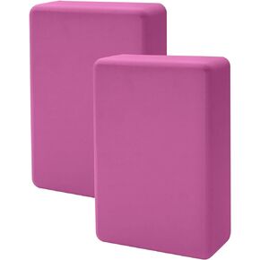 Yoga Blocks 2 Pack, Premuim EVA Foam Block, Durable Exersice Block Yoga Bricks for Yoga, Pilates General Fitness Stretching, Toning Workouts and Meditation, Non-slip & Portable