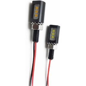 LED License Plate Light,Tag Screw Bolt Lamp,12V LED Bulbs,Waterproof/Rainproof IP68, Black Aluminium Light Holder, Legal for Car Motorcycle Truck RV ATV Bike.(warm white light)