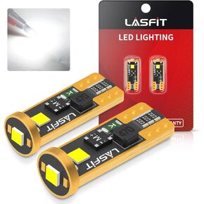 LASFIT 194 LED Bulb 6000K White, T10 168 2825 W5W LED Replacement Light Bulbs, For Dome Map Light, Door Light, Courtesy Light, License Plate Light, Trunk Light, Super Bright (Pack of 2)