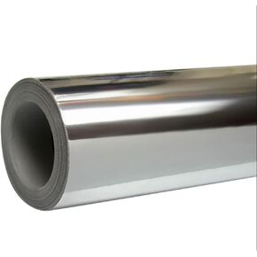 VViViD Silver Mirror Chrome Cast Vinyl Wrap Self-Adhesive Film Decal Air-Release Bubble and Air Free 3mil (0.5ft x 5ft)