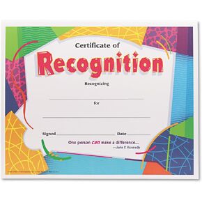 TREND enterprises, Inc. Certificate of Recognition Colorful Classics Cert's., 30 ct in Kuwait