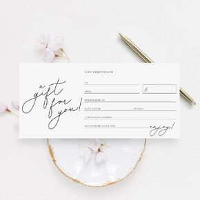 شهادات هدايا الأعمال الصغيرة من Bliss Collections، حزمة مكونة من 25 بطاقة من Beyond Grateful 4 × 9 ثقيلة الوزن للسبا أو مكياج التجميل أو صالونات الشعر، سهلة الكتابة، رائعة للعطلات