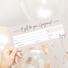 Bliss Collections Small Business Gift Certificates, Pack of 25 Beyond Grateful 4 x 9 Heavyweight Card Stock for Spa, Beauty Makeup or Hair Salon Businesses, Easy to Write On, Great for Holidays