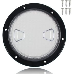BALAVA Boat Hatch 4in/6in/7.2in,Boat Deck Plates Round Non-Slip Inspection Hatch with Clear Detachable Cover,Marine Access Hatch Deck Hatches for RV Boat Yacht Kayak Outdoor Mount-Screws Included