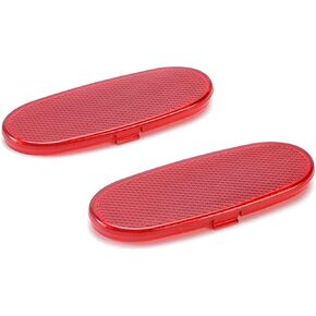 Car Front Interior Door Panels Reflector Red Inner Door Panel Reflector Plate for 2002-2008 Dodge Ram 1500/2003-2009 Dodge Ram 2500 3500/2004-2009 Dodge Durango (for front doors only)-2PCS