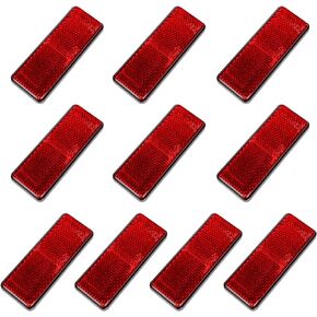 10 Pack Orange self Adhesive 2.3" All Plastic Round reflectors for Mailbox, motobikes, Trailers, Trucks, Boats, SUV's, RV's