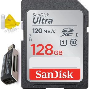 128GB Ultra Class 10 SDXC UHS-I SD Memory Card for Canon EOS Rebel T8i T7i T7 T6i T6S T6 T5i T5 T3i SL2 SL1 EOS 90D 80D 77D 70D EOS 9000D 800D 760D 750D DSLR Camera + Accessories
