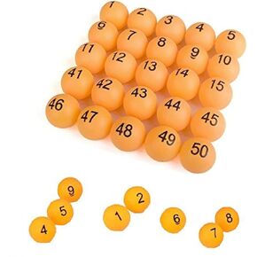 SelfTek 100Pcs Numbered Table Tennis Balls Beer PingPong Balls 40mm Raffle Balls Lottery Balls Printed with Numbers for Party Games (No. 1-100)