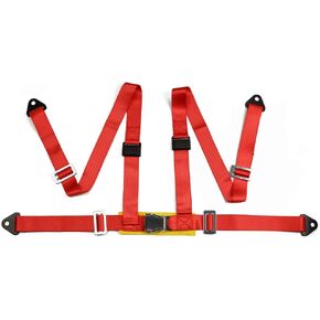 eat Belts Style Competition 4 Point Snap-In 2" Seat Belt Racing Harness safety belt seat harness with Camlock (Red)