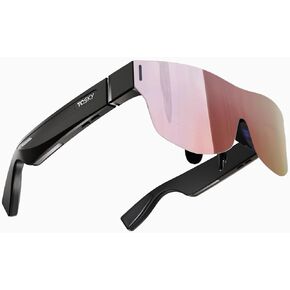 T1 AR Audiovisual Smart Glasses, Augmented Reality Glasses for Video Display, Myopia Friendly Massive 1080P Screen Video Glasses, Compatible with Stream/Nintendo Switch/PC/Android/iOS