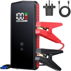 Vantrue JS1 جهاز تشغيل السيارة المحمول، حزمة معززة لبطارية السيارة بقدرة 3000 أمبير لما يصل إلى 6.0 لتر من الغاز ومحركات الديزل 3.0 لتر، وبنك طاقة 74 وات في الساعة 12 فولت مع شحن سريع 30 وات، وشاشة LCD، وإضاءة LED وUSB QC3.0 in Kuwait