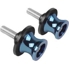 Worldmotop 2PCS 8MM M8 X1.5 دراجة نارية سوينغ الذراع بكرات Swingarm بكرات المتزلجون حامل استبدال المسمار ل CBR600RR CBR1000RR F2 F3 F4 GSXR600 GSXR750 ZX6R ZX10R Z650 Z900 EX400 EX650 (أزرق)