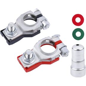 Battery Terminal Connectors(1 pair), Positive & Negative Auto Battery Cable Terminal Top Post With plastic bottoms(Copper Tinned),Fit For Nissan 243407F000,243407F001 Altima Murano etc