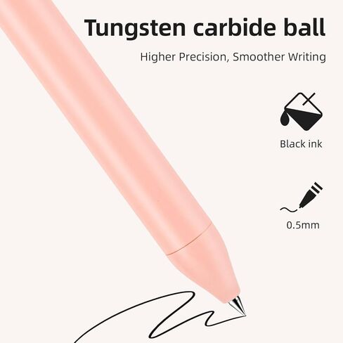 NUSIGN Gel Pens, 5 Pcs 0.5mm Retractable Quick Dry Black Ink Fine Point Rolling Ball Gel Pen, Smooth Writing No Bleed for Journaling Note Taking, Home School Office Supplies in Saudi Arabia