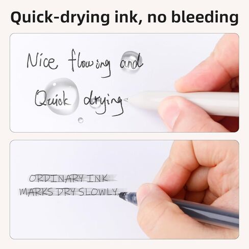 NUSIGN Gel Pens, 5 Pcs 0.5mm Retractable Quick Dry Black Ink Fine Point Rolling Ball Gel Pen, Smooth Writing No Bleed for Journaling Note Taking, Home School Office Supplies in Saudi Arabia