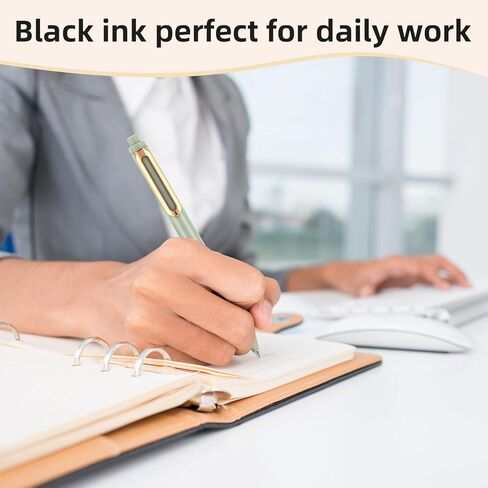 NUSIGN Gel Pens, 5 Pcs 0.5mm Retractable Quick Dry Black Ink Fine Point Rolling Ball Gel Pen, Smooth Writing No Bleed for Journaling Note Taking, Home School Office Supplies in Saudi Arabia