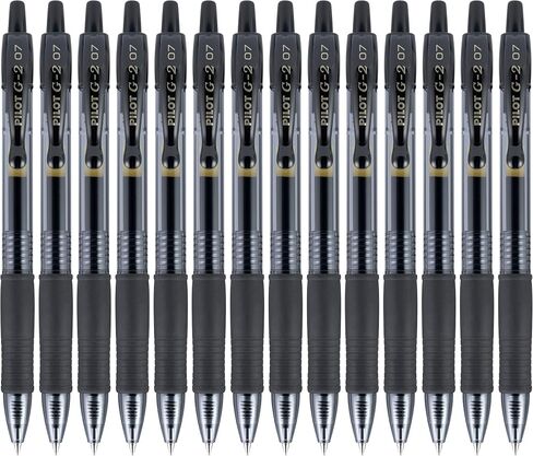 Pilot, G2 Premium Gel Roller Pens, Fine Point 0.7 mm, Black, Pack of 14 in Saudi Arabia