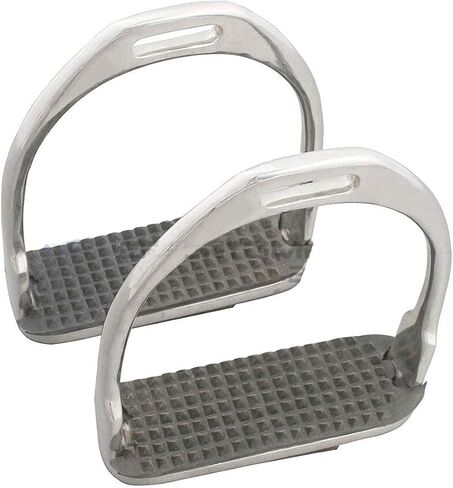 OdontoMed2011 Horse Saddle English Stirrups Fillis Irons for Hunt Jump Dressage Black Tread in Saudi Arabia