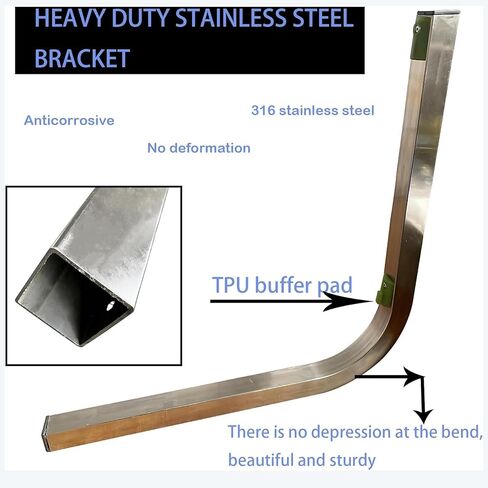 دليل مقطورة القارب مقاس 40 بوصة، دليل عمود المقطورة من الفولاذ المقاوم للصدأ 2 × 316 لتر لمكافحة تآكل مياه البحر، 2 × قضبان دليل مقطورة أنبوبية UPVC، بما في ذلك الأجهزة الكاملة، للقوارب وزوارق الكاياك والزوارق وقوارب الصيد وقوارب التزلج in Kuwait