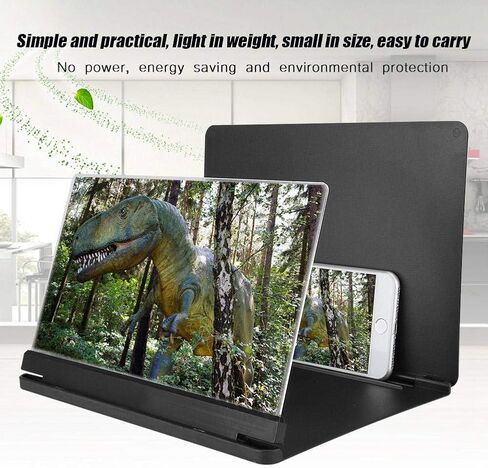 ASHATA Cell Phone Screen Magnifier Enlarger 4~6 Times 12 inch Universal 3D Screen Magnifier for Smartphone Foldable Video Movie Amplifier for Home Travel Camping in Saudi Arabia