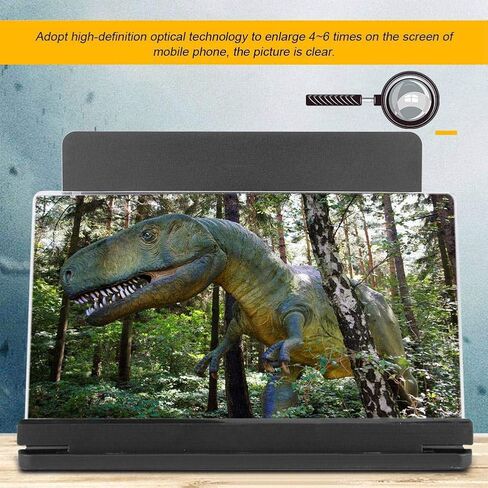 ASHATA Cell Phone Screen Magnifier Enlarger 4~6 Times 12 inch Universal 3D Screen Magnifier for Smartphone Foldable Video Movie Amplifier for Home Travel Camping in Saudi Arabia