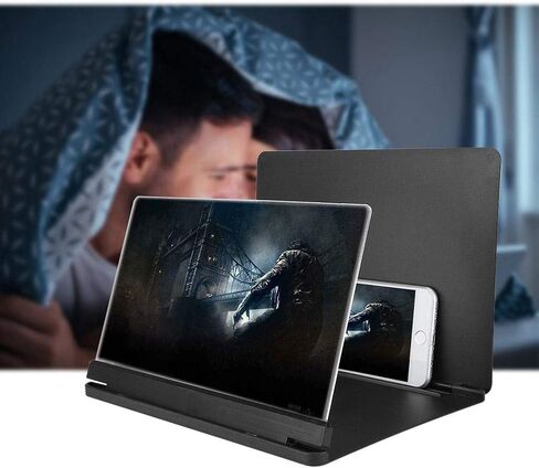 ASHATA Cell Phone Screen Magnifier Enlarger 4~6 Times 12 inch Universal 3D Screen Magnifier for Smartphone Foldable Video Movie Amplifier for Home Travel Camping in Saudi Arabia