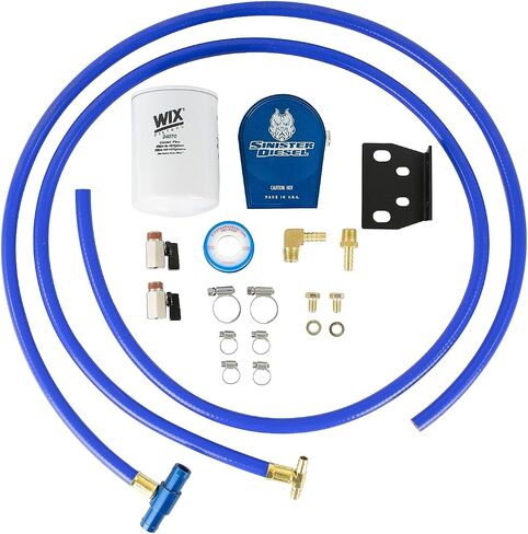 Sinister Diesel Coolant Filtration System Kit (SD-COOLFIL-6.4-W) for Ford Powerstroke 2008-2010 6.4L Diesel with All Hardware - No Drilling Or Part Removal Required – Easy Installation in Saudi Arabia
