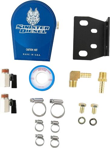 Sinister Diesel Coolant Filtration System Kit (SD-COOLFIL-6.4-W) for Ford Powerstroke 2008-2010 6.4L Diesel with All Hardware - No Drilling Or Part Removal Required – Easy Installation in Saudi Arabia