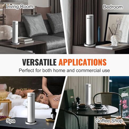 VEVOR Scent Air Machine for Home, 120ml Bluetooth Smart Cold Air Diffuser, 1000sq.ft Waterless Essential Oil Scent Air Diffuser, Floor Standing Aromatherapy Machine for Spa, Yoga, Home, Office, Hotel in Saudi Arabia