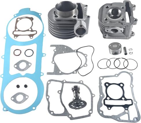 طقم اسطواني 61 مللي متر مناسب لـ 4 ضربات GY6 125cc 150cc 152QMI 157QMJ محرك سكوتر ATV & رباعية الدراجة مجموعة إعادة بناء الاسطوانة in Kuwait