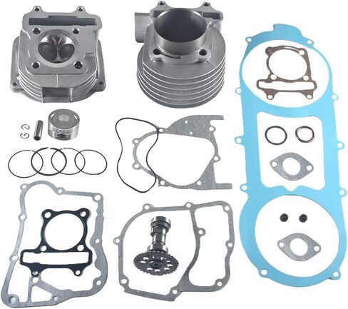 طقم اسطواني 61 مللي متر مناسب لـ 4 ضربات GY6 125cc 150cc 152QMI 157QMJ محرك سكوتر ATV & رباعية الدراجة مجموعة إعادة بناء الاسطوانة in Kuwait