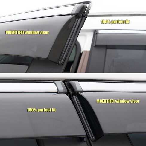 Side Window Visor Vent Deflectors Sun/Rain Guards Compatible with 2018-2021 Ford Ecosport (w/ Stainless Steel Trim) in Saudi Arabia