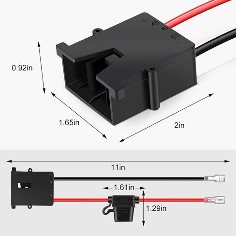 موصل تسخير الأسلاك البديل Vpment 12 AWG متوافق مع عجلات الطاقة وبطارية 12 فولت، مع 3 قطع فيوز in Kuwait