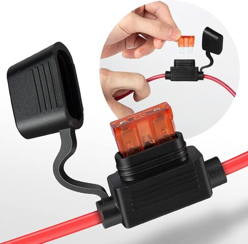 موصل تسخير الأسلاك البديل Vpment 12 AWG متوافق مع عجلات الطاقة وبطارية 12 فولت، مع 3 قطع فيوز in Kuwait