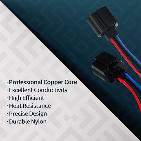 9008 H13 أنثى المقبس التوصيل سلك تسخير محول موصل لمصابيح المصابيح الأمامية H13LL (2 قطعة/pk) in Kuwait