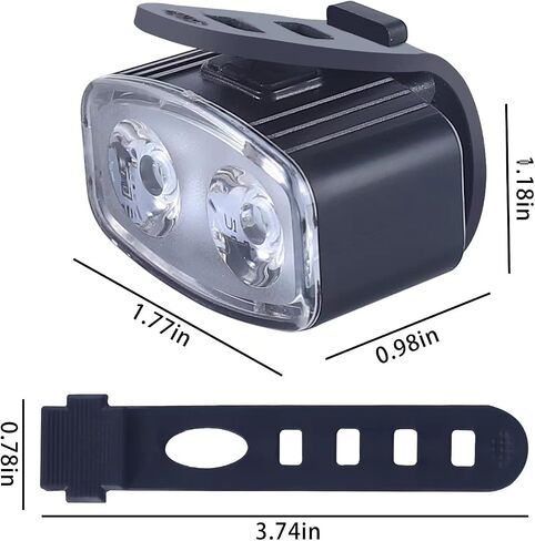 KunHe 4 Pack USB Rechargeable Bike Light Set Super Bright Bicycle Lights Bike Lights for Kids Front Headlight and Back Taillight in Saudi Arabia