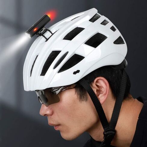 2 in 1 Bike Light USB Rechargeable Cycling Helmet Headlight Waterproof Bicycle Headlight Taillight Handlebar Front Light Rear Taillight Dual Purpose for Mountain Road Kids Bikes in Saudi Arabia