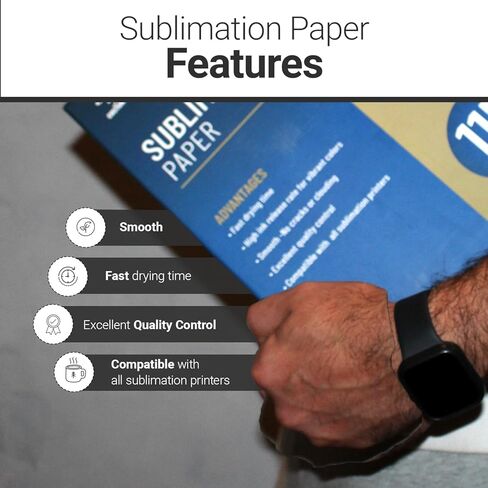 ورق التسامي 8.5 × 11 بوصة 115 ورقة (125 جم) لأي طابعة نفث الحبر التسامي، متوافق مع منتجات التسامي للأسطح الصلبة والناعمة مثل القمصان والأكواب والأكواب والمزيد in Kuwait