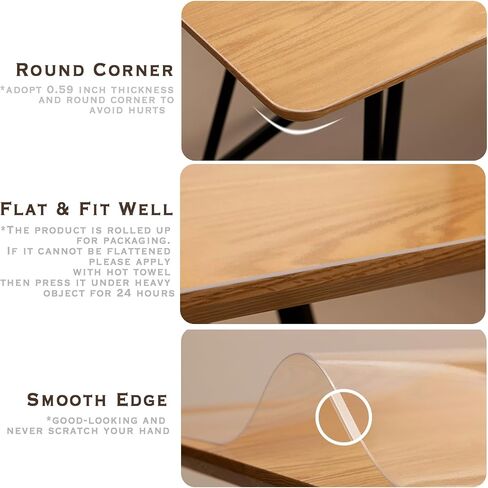 Clear Desk Mat, Clear Desk Pad 23.6 x 13.7 in, Desk Protector Mat for Writing & Working, Clear Table Protector Anti-Water & Heat Resistant, for Home & Office… in Kuwait