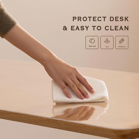 Clear Desk Mat, Clear Desk Pad 23.6 x 13.7 in, Desk Protector Mat for Writing & Working, Clear Table Protector Anti-Water & Heat Resistant, for Home & Office… in Kuwait