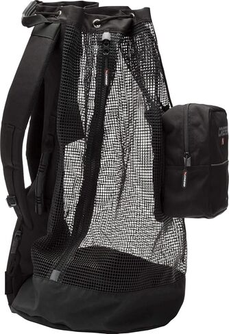 Cressi Heavy Duty Mesh Backpack 90 liters Capacity for Scuba Diving, Water Sport Gear | Roatan: designed in Italy, Black, One Size (UB936000) in Saudi Arabia