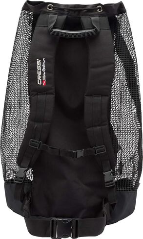 Cressi Heavy Duty Mesh Backpack 90 liters Capacity for Scuba Diving, Water Sport Gear | Roatan: designed in Italy, Black, One Size (UB936000) in Saudi Arabia