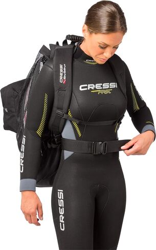 Cressi Heavy Duty Mesh Backpack 90 liters Capacity for Scuba Diving, Water Sport Gear | Roatan: designed in Italy, Black, One Size (UB936000) in Saudi Arabia
