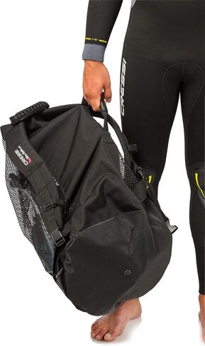Cressi Heavy Duty Mesh Backpack 90 liters Capacity for Scuba Diving, Water Sport Gear | Roatan: designed in Italy, Black, One Size (UB936000) in Saudi Arabia